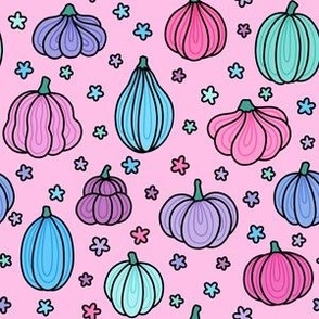 Gourds on Pink (Medium Scale)
