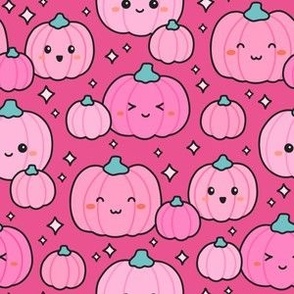 Kawaii Pumpkin in Shades of Pink (Medium Scale)