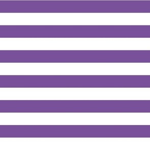 Royal Purple and White Horizontal Stripes