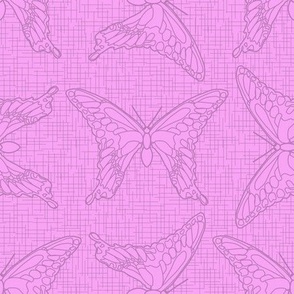 Swallowtail Butterfly Pink Tone on Tone