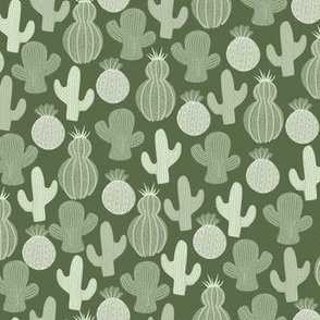 SMALL Scale monochromatic cacti pattern