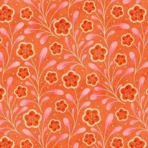 Paper Blooms on Orange
