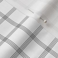 French plaid - Christmas vintage checker traditional cloth for the holidays black on white monochrome