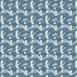 Egrets blue gray small