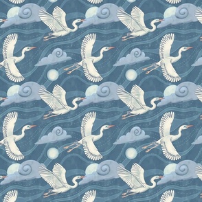 Egrets blue gray medium