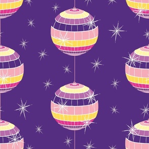 Large - 80s Disco Party Lights on Violet Purple