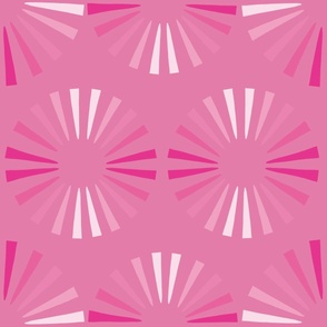 Large - Magenta Pink Monochromatic Strobe Light Circles 