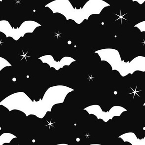 Bat silhouettes black and white