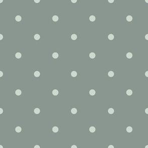 Polka Dots in iceberg-green