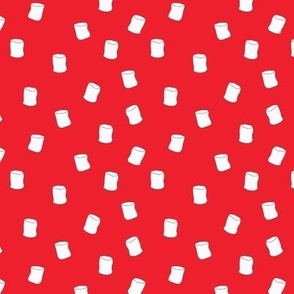 'Mini Marshmallows' on Red