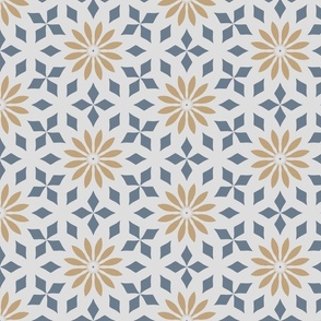 Geometric floral pattern
