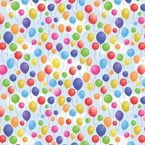 MINI Balloon Party! Blue Sky with clouds, 2400, v02–tablecloth, table, placemat, napkin, kitchen, celebration, birthday, happy, up