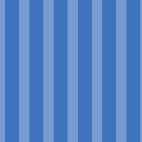 Sky Blue and Azure Blue Jumbo Stripe - Monochromatic Duvet Covers