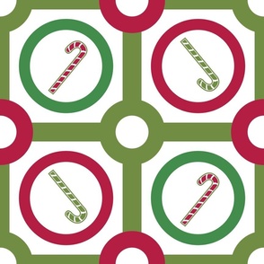 Candy Cane Wheels, Red and Green, Christmas, 2400, v04; Bold Minimalism, joy, merry, Noel, holiday, table, tablecloth, bedding, sheets, duvet, blanket, kitchen, bedroom, sweet, treat