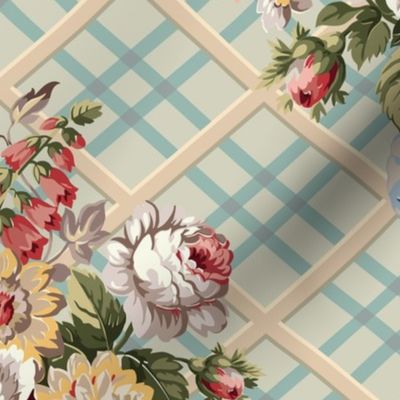 Thirties Floral Trellis