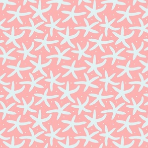 starfish on light pink- medium