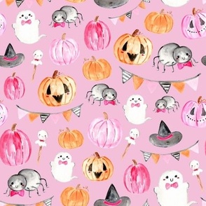 Small Scale cute halloween pink