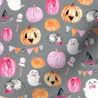 Small Scale cute halloween grey