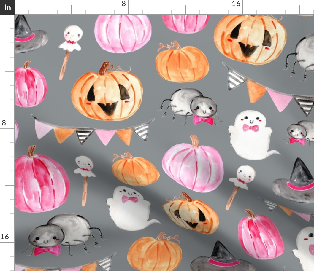 Large Scale cute Halloween grey