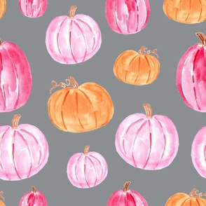 Lagre Scale cute halloween pumpkin grey