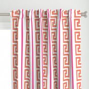 greek_key_strip orange/pink