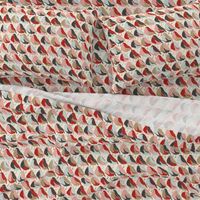 Retro Christmas Robins - Winter Cream/Festive Red - 12 inch