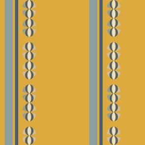 [Medium] Yellow Boho Lines Blue