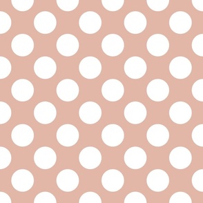 White PolkaDots on Warm Tan