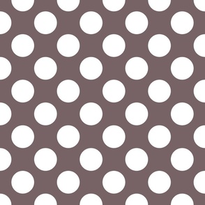 White PolkaDots on Brown