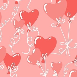pink heart-shaped balloons