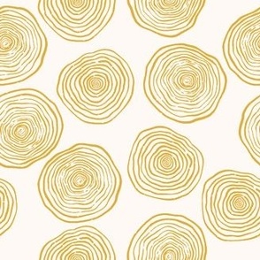 Minimal annual tree rings beige and ochre