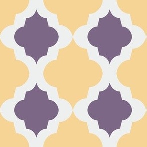 Yellow n Purple moroccan tile