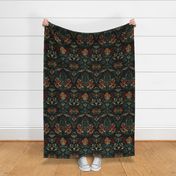 Magical Forest Damask | Dark | Large Scale