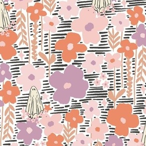 Halloween Town Boho Floral Ghosts