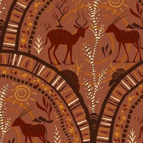 African tribe - Saddle brown