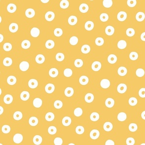 Bed 02 - Cream Dots on Gold