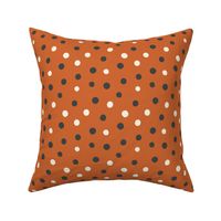 Halloween Polka -dots Orange & Black Large Scale
