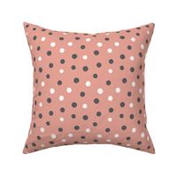 Halloween Polka -dots Pink & Black Large Scale