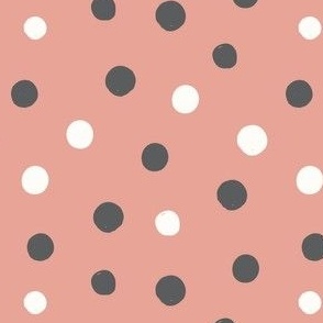 Halloween Polka -dots Pink & Black Large Scale
