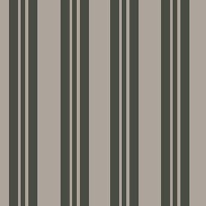 Simple Green Stripes on Grey