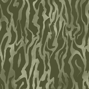 Abstract Green Tiger Stripes