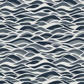 Monochromatic sea - ocean waves in paynes grey M