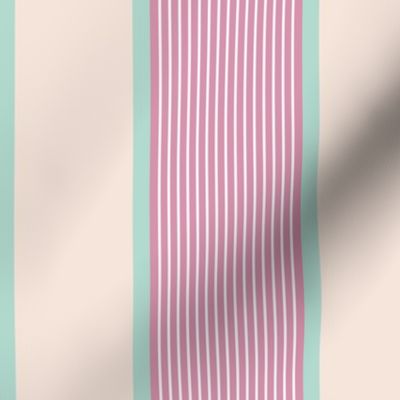 Wide Stripes - Pink & Green