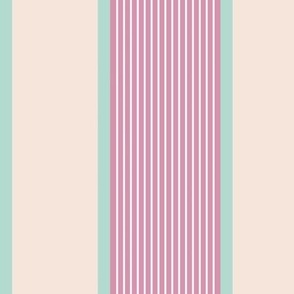 Wide Stripes - Pink & Green