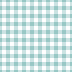 Tranquil Teal Gingham Plaid / Large