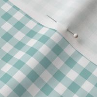 Tranquil Teal Gingham Plaid Small