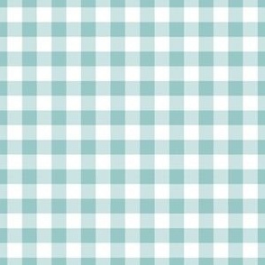 Tranquil Teal Gingham Plaid Small