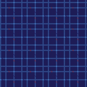 Dash Plaid Coordinate indigo blue - ©Lucinda Wei