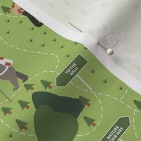 Hiking Cats on trails pattern