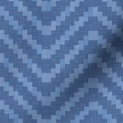 Chevron Texture - Classic Blue Shades / Large